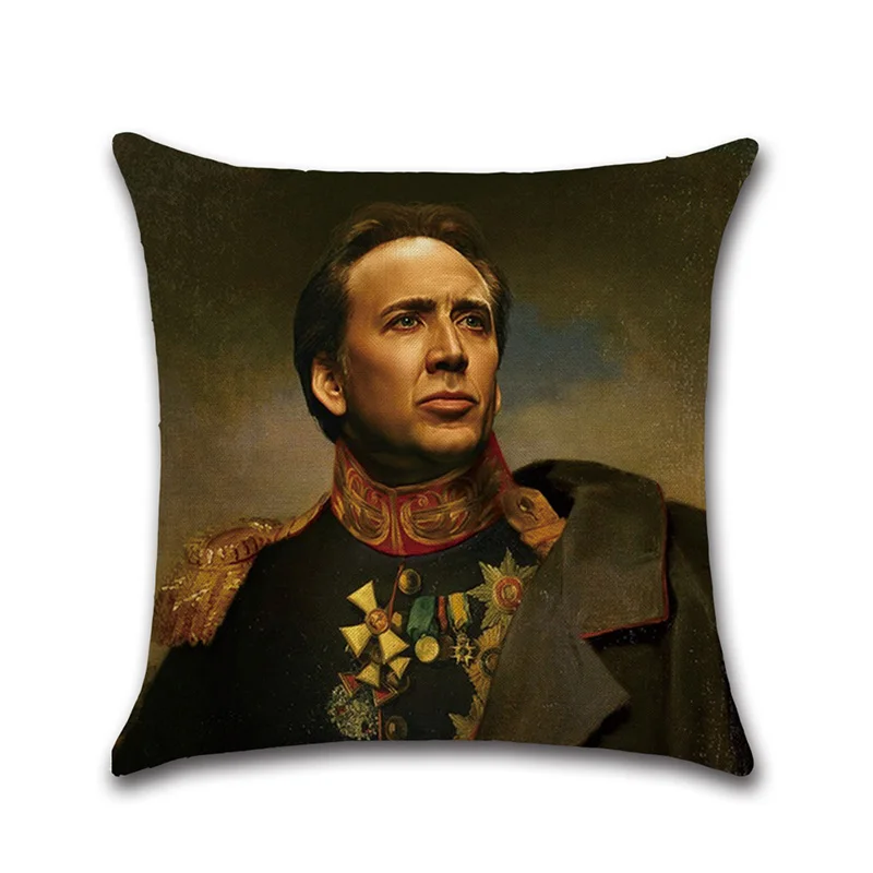 Американский знаменитостей Чехол на подушку Trump Jushi Johnson Nicolas Cage диван Хлопок Liene чехол для подушки в офис наволочка