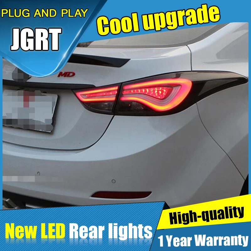 Автомобильный Стайлинг для Hyundai Elantra задний фонарь s 2011-2015 светодиодный DRL + тормоз