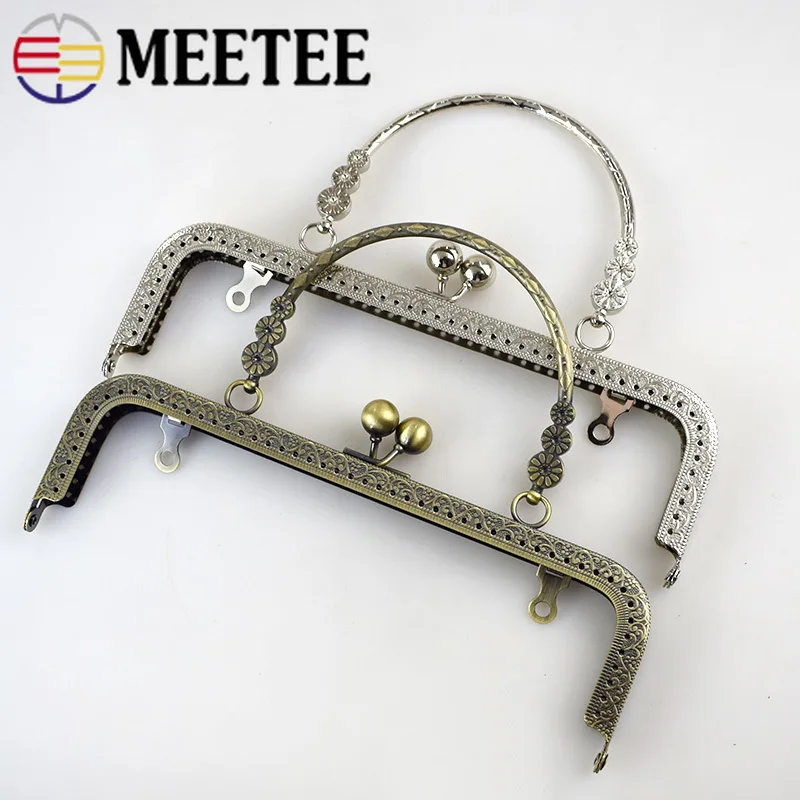 Meetee 1 шт./5 шт. 20 5 см тисненая Сумочка Кошелек рамки клатч поцелуй застежка замок