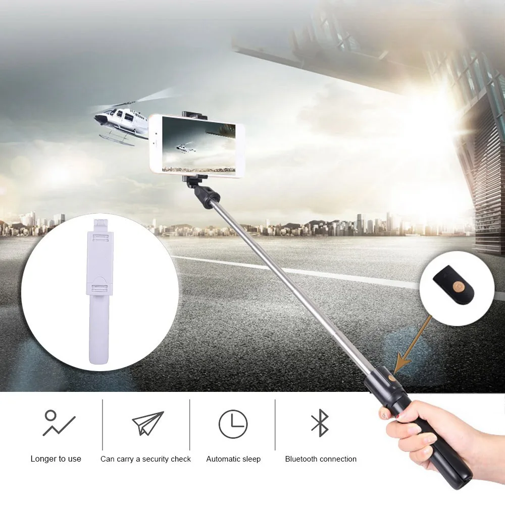 KISSCASE Роскошный складной штатив монопод селфи палка Bluetooth с беспроводной кнопкой