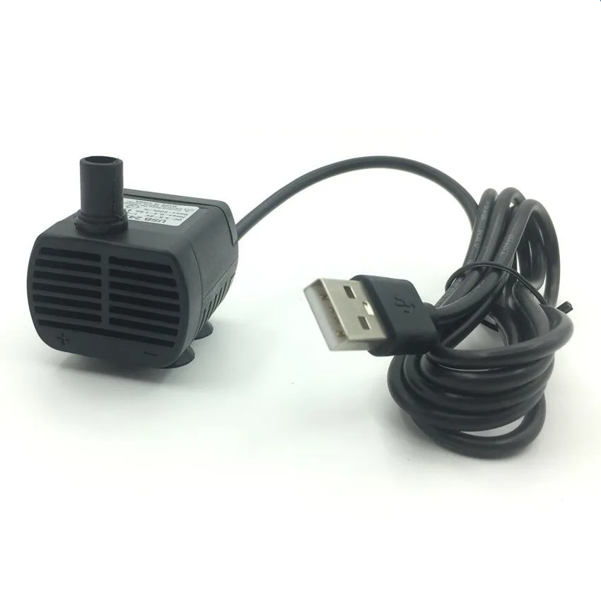 Usb 5 В 2415 мА 80 см 2 черный Бесщеточный насос миниатюрный питьевой фонтан для