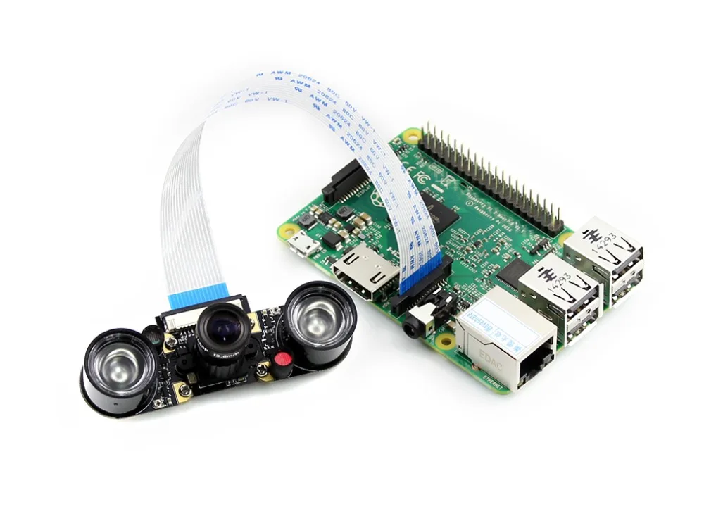 5 шт./лот Waveshare Raspberry Pi Camra для модели A +/B +/2 B/3 B модуль камеры ночного видения Мп OV5647