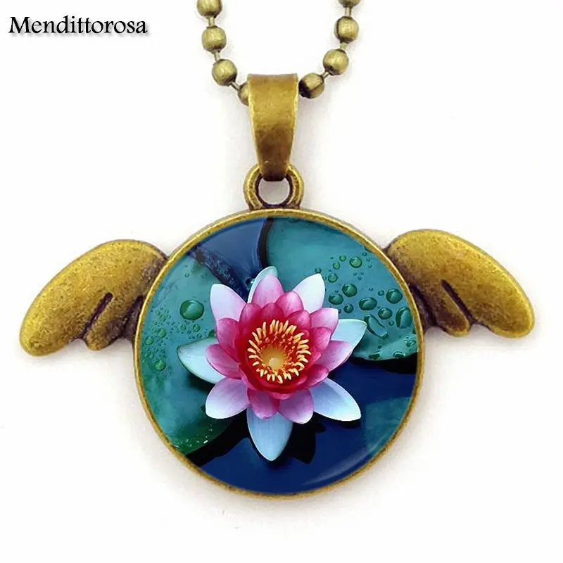 Стеклянная бижутерия с бронзовым покрытием стеклянный кабошон чокер крылья