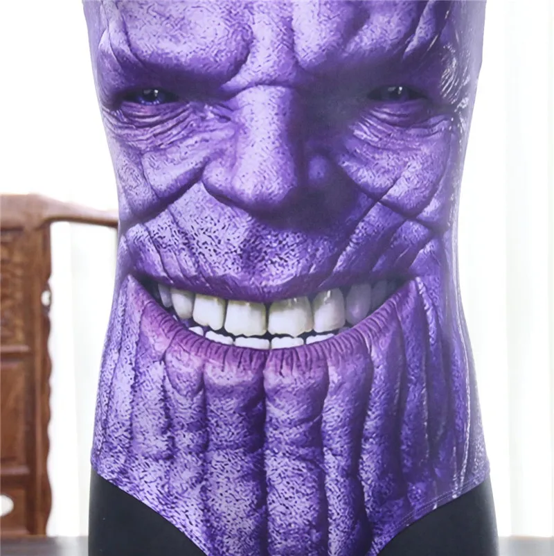 Endgame 4 Thanos косплей костюм Цельный купальник женский сексуальный летний купальник женский мужской комбинезон из лайкры мужской
