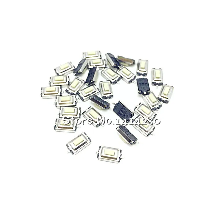 

1000Pcs High Quality 3*6*2.5mm 3*6*2.5H SMD 3x6x2.5mm White Push Button Switch Microswitch Tact Switch