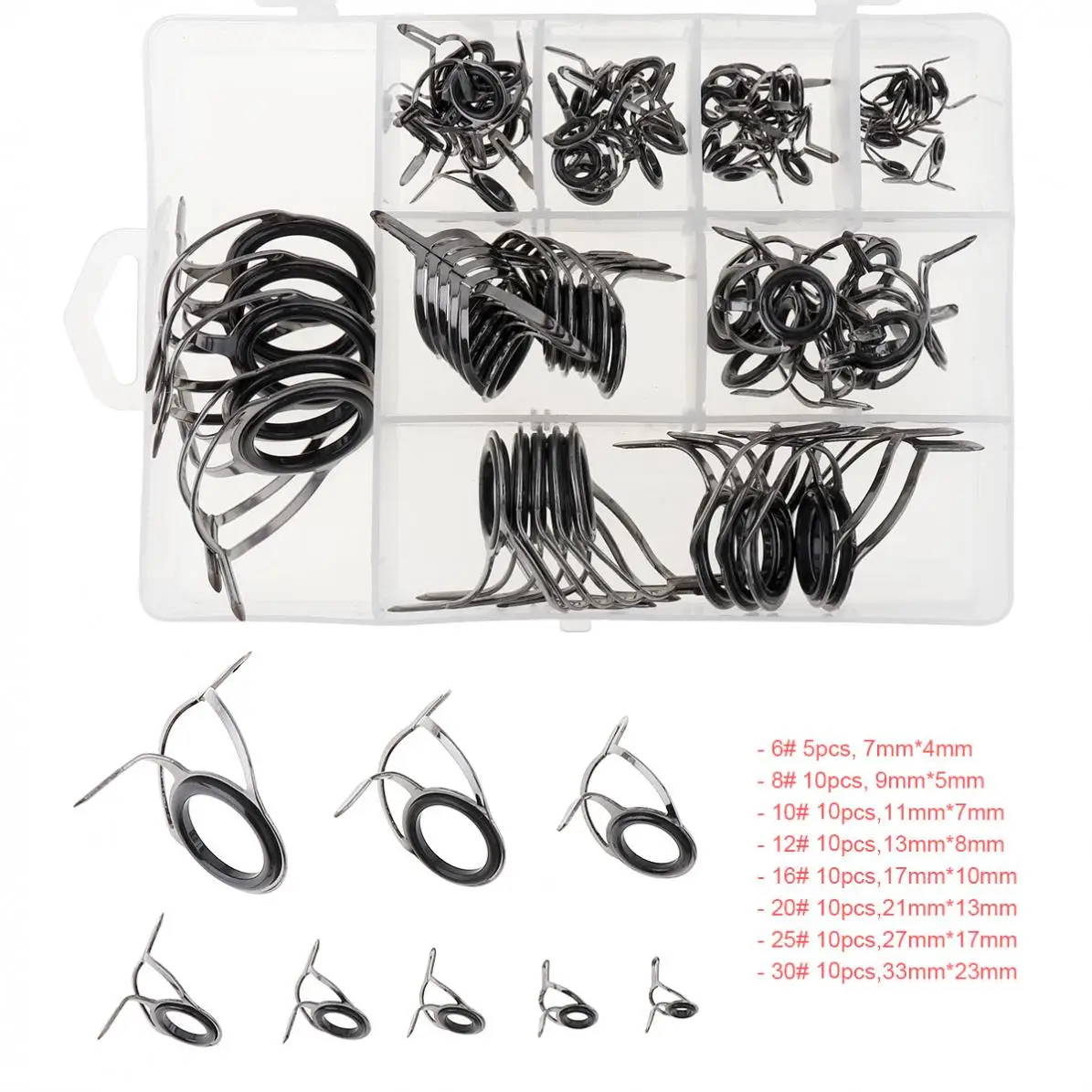 75 шт./лот оптовая продажа набор направляющих для рыболовного спиннинга