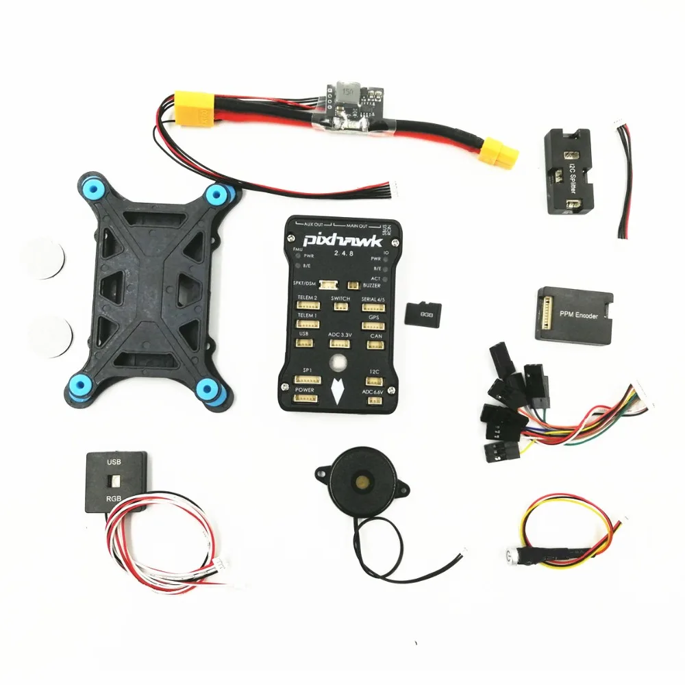 Контроллер полета Pixhawk PX4 PIX 2.4.8 32 бит + 433/915 Телеметрия M8N GPS Minim OSD PM