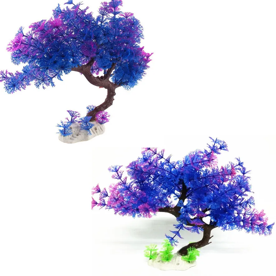 Прямая поставка милый 2017 Аквариум Декоративный пейзаж пластиковый аквариум для