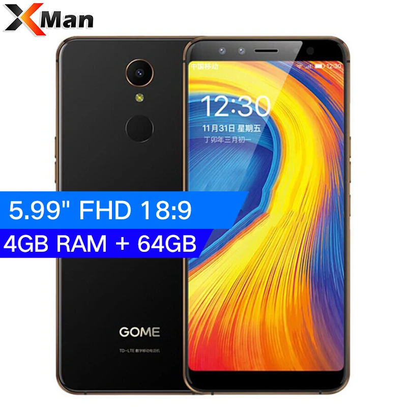 GOME U7 4G LTE Smartphone 5.99&quot FHD 18:9 4GB RAM 64GB ROM Android 7.1 Octa Core NFC 2 Front Cameras Fingerprint Mobile Phone | Мобильные