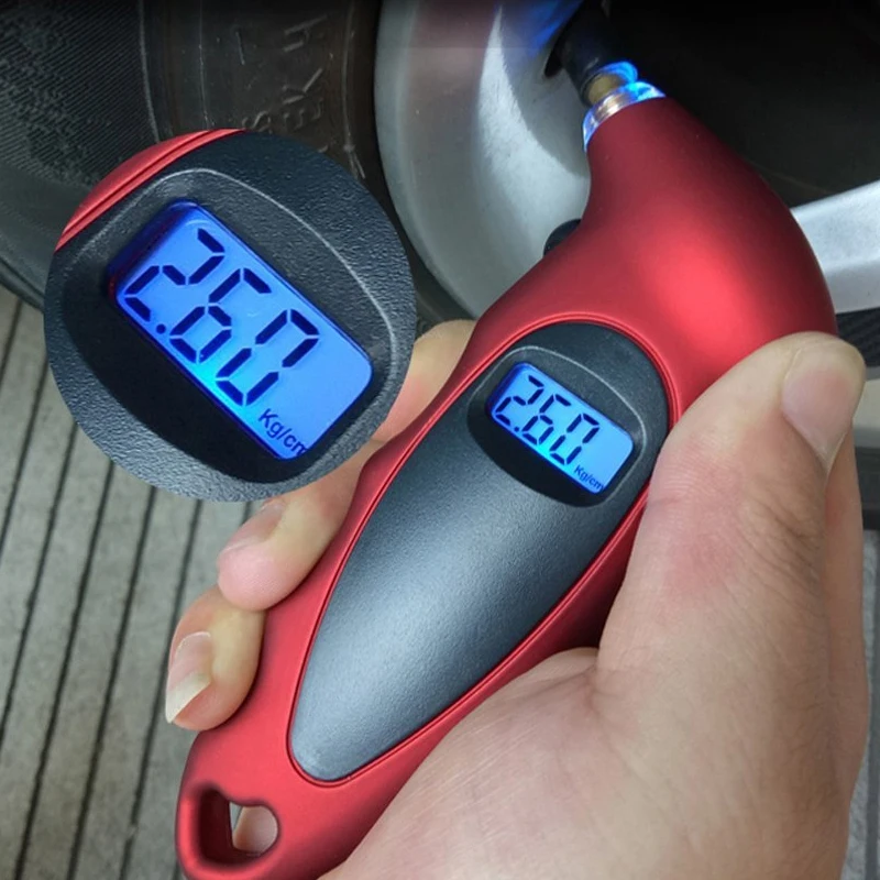Цифровой манометр для автомобильных шин измеритель давления воздуха ЖК-дисплей