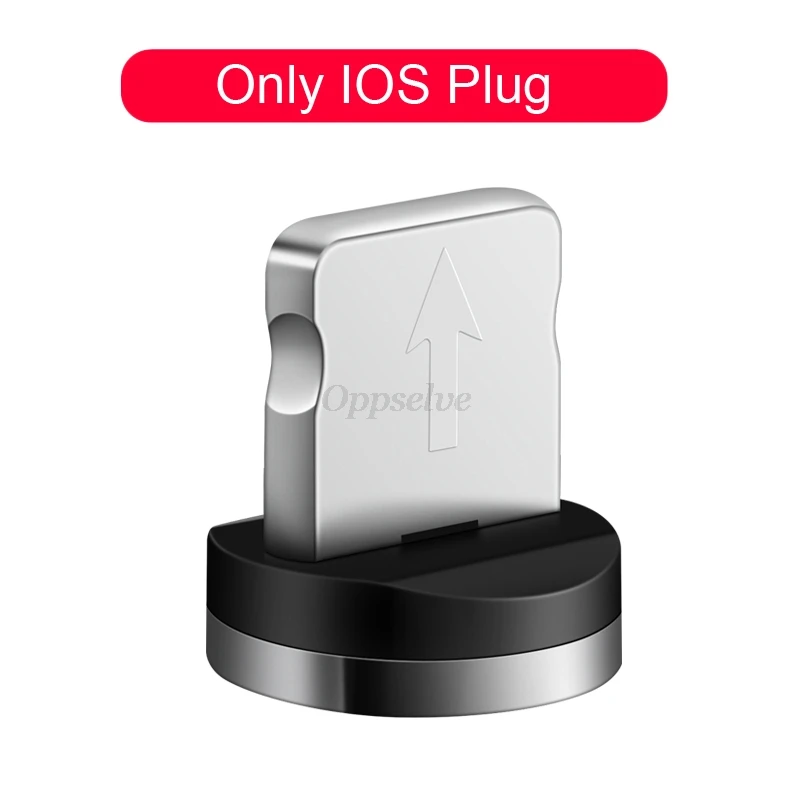 Oppselve Магнитный кабель Micro USB C адаптер для быстрой зарядки телефона Microusb type-C магнитное зарядное устройство type C для iPhone samsung Xiaomi - Цвет: Only iOS Adapter