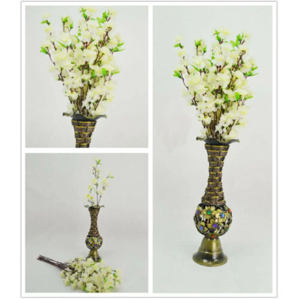 5 шт. искусственное вишневое персик ветки сливы шелк имитация цветов для дома