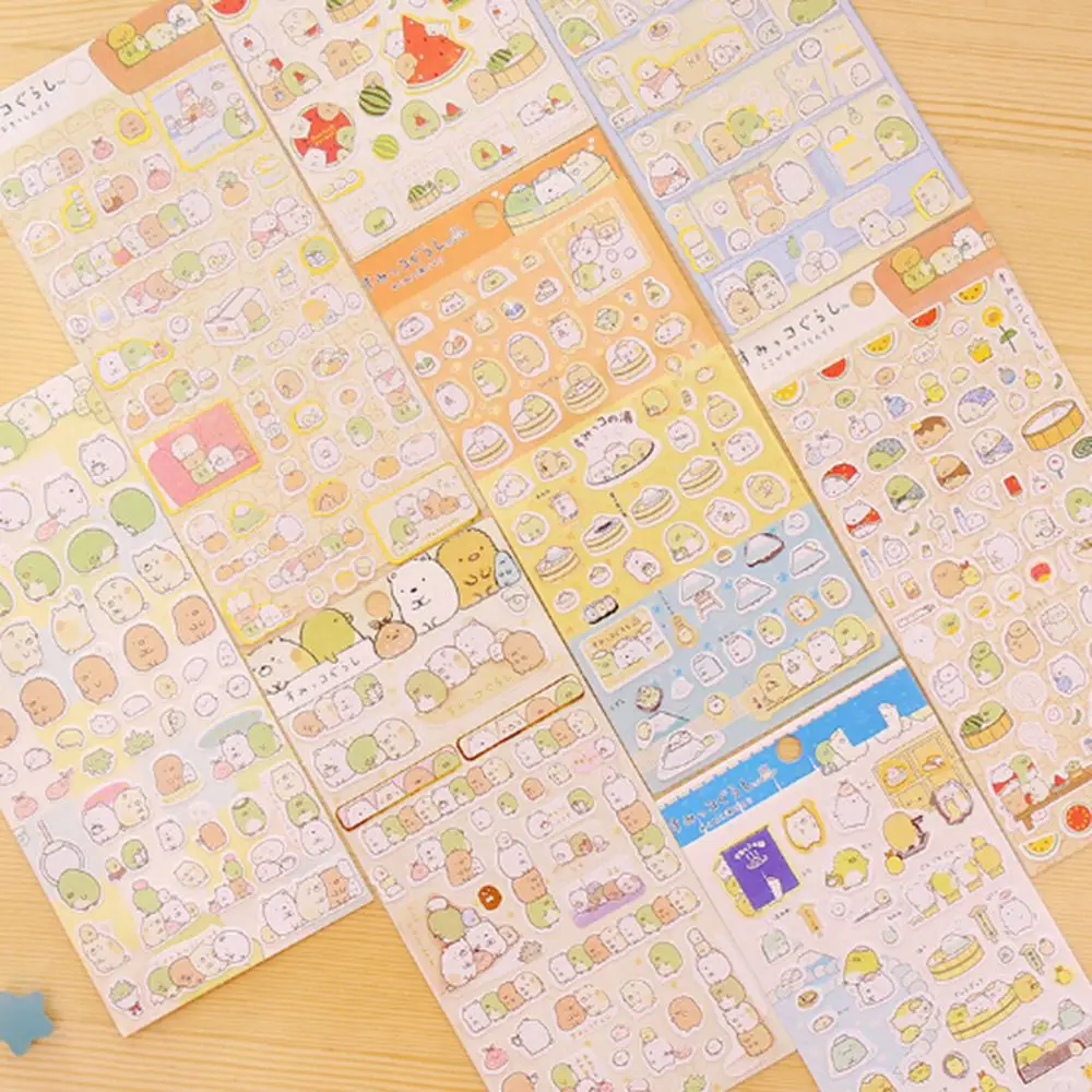Новинка; 1 шт./упак. Kawaii уголки для скрапбукинга, версии 3 наклейки для ежедневника/Этикетка для украшения в мультипликационном стиле корейские канцелярские принадлежности/Сан-х