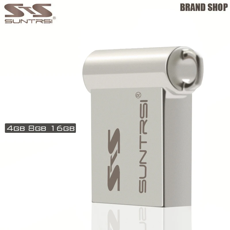 Suntrsi 2018 Металлический Мини Флешка 64 ГБ USB флэш накопитель 2 0 128 Гб/64 Гб/32 ГБ/16