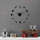 3D гигантские настенные часы сделай сам, домашний декор, акриловые зеркальные художественные часы для дайвинга, силуэт дайвинга, часы, наклейки, спортивный подарок для дайвинга