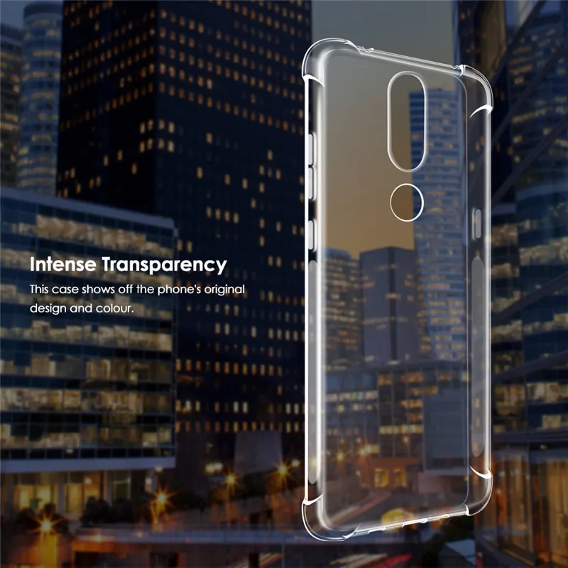 Qosea для Nokia 4 2/1 Plus чехол телефона Ультратонкий Clrar Silm силиконовый мягкий TPU 7 1X7