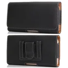 Универсальный чехол для смартфона, Тонкий чехол с зажимом для ремня мобильный телефон дюйма, кобура, черный матовый кожаный чехол для iphoneSamsungHuawei