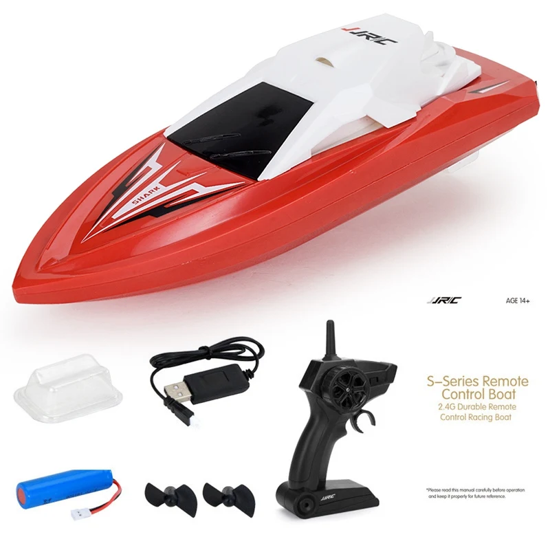 S5-Red JJRC S1/S2/S3/S4/S5 10 км/ч 2,4 г Электрический радиоуправляемый катер с двумя мотогонами RTR модель корабля Игрушки для мальчиков подарок - Цвет: S5-Red