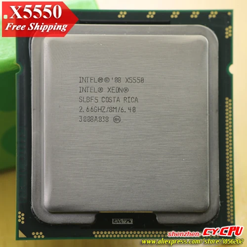 Процессор Intel Xeon X5550 2 66 ГГц LGA1366 8 Мб кэш памяти L3 четырехъядерный серверный ЦПУ