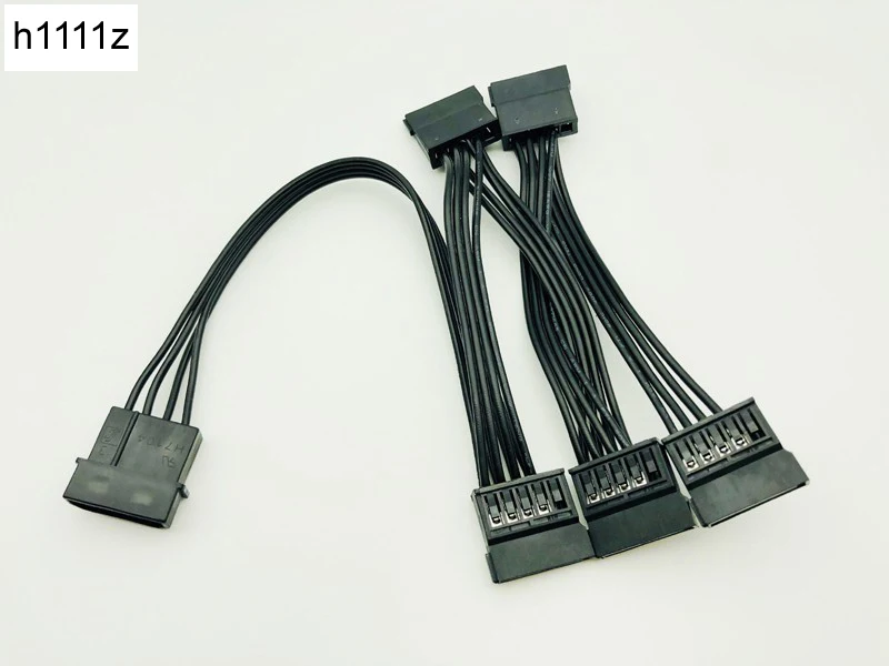 4 контактный 18AWG провод для жесткого диска IDE Molex на 5 портовый 15 SATA кабель питания