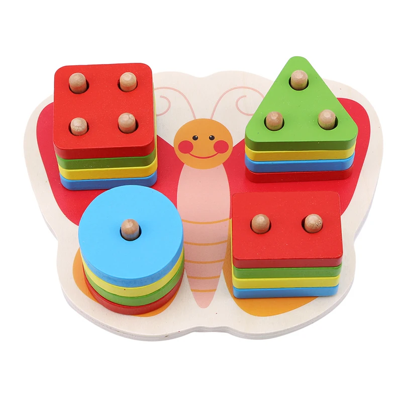 Новые Детские Обучающие блоки Игрушка Бабочка детские деревянные 3D