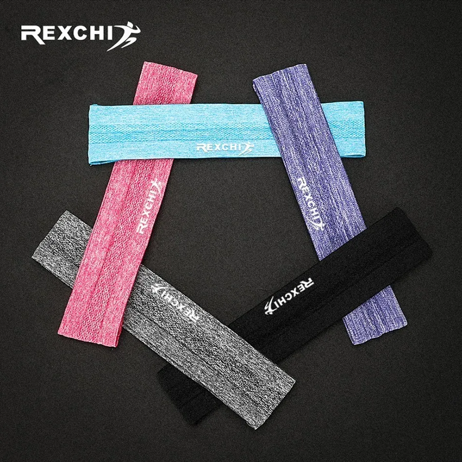 REXCHI Эластичный Напульсник Спортивная головная повязка противоскользящая Женская Мужская дышащая баскетбольная фитнес Йога волейбол Велоспорт повязка для волос