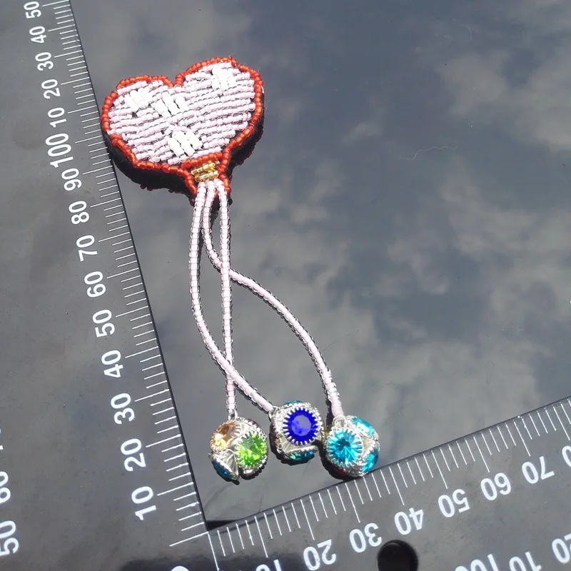 3D Handmade beaded color sequins heart tassel Jellyfish patch applique for DIY hat Coat Trousers Bag Brooch Broche | Дом и сад