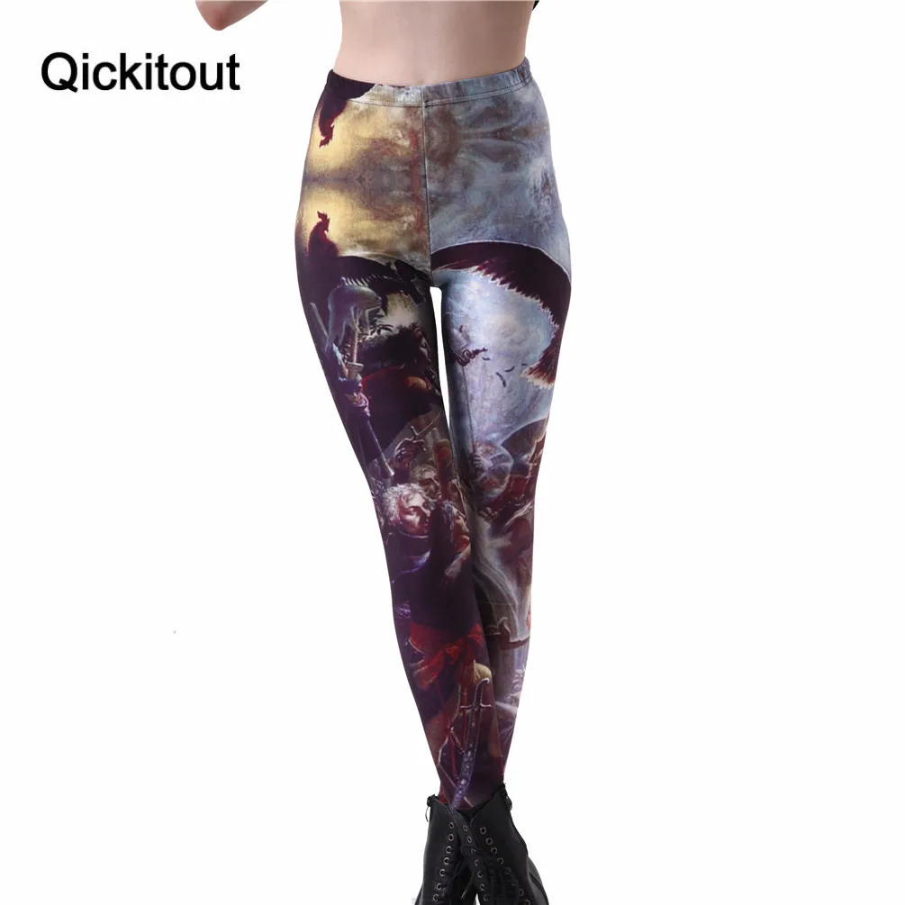 Для женщин Новинка Slim новый вызов Наполеона Леггинсы для Молоко цифровой печати