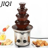 110v220v 4 tiers chocolate fountains fondue wedding party 4th floor cheese butter heating waterfall machine heater pot melter