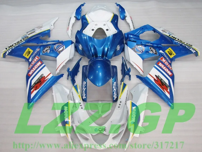 

100%Fit injection Fairing kits For SUZUKI GSXR 1000 K9 09 10 11 12 GSX-R1000 K9 2009 2010 2011 2012 Fairings White Blue E325d bo