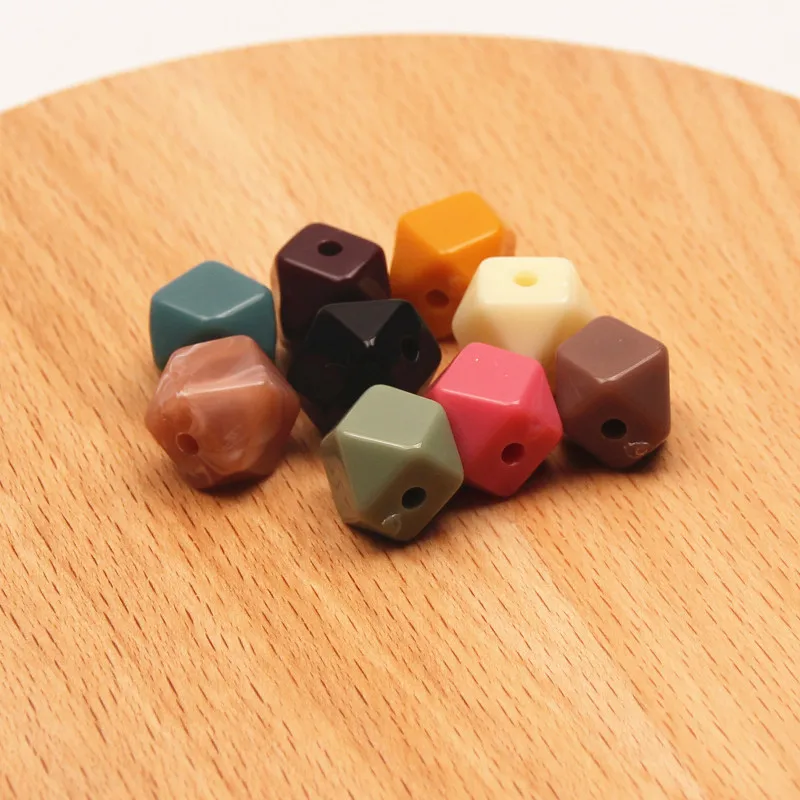High Quality 30Pcs Mixed Faceted Beads Acrylic For Jewelry Making Handmade Earring Pendant DIY Findings 11mm | Украшения и
