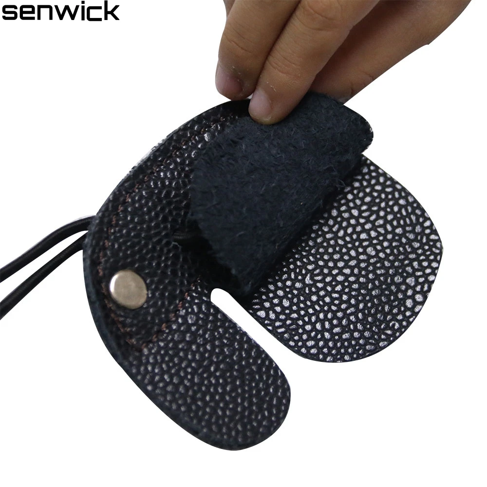 2017 Новая Кожа Коровы Tab Стрельба Из Лука Finger Guard Защита Pad Перчатки бесплатная