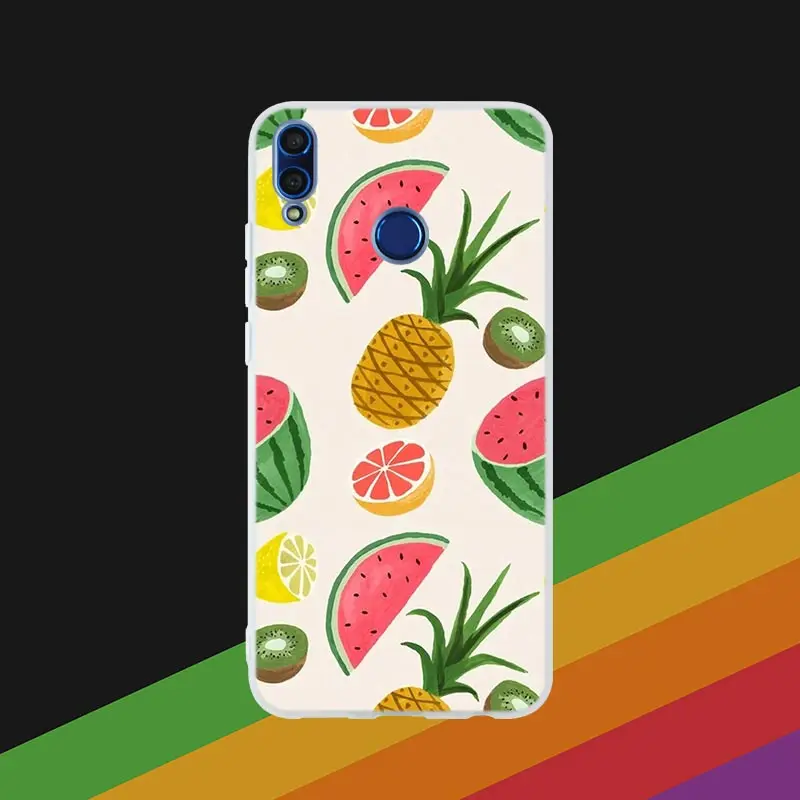 Чехол для телефона летние фрукт лимон арбуз ананас для huawei Honor 10i 20 Pro 9X Lite 8a 8x max 8c 7x 7a pro 6x V20 бледный мягкий