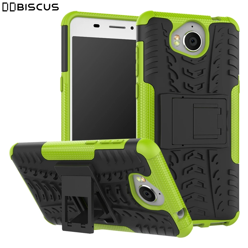 Чехол подставка из силикона и пластика для Huawei Y6 2017|armor case|case for huawei y6plastic cover |