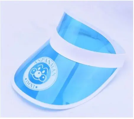 style a blue Летние повседневные солнцезащитные козырьки для взрослых с защитой от ультрафиолетового излучения, женский модный козырек, пляжные вечерние шляпы, уличные пластиковые шляпы из ПВХ - Цвет: style a blue