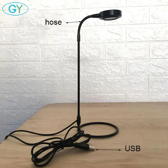 Светодиодный лампа для выращивания 5В USB или 220 переходник для рабочего стола, выращивание комнатных растений огни с защитой от повреждений и кольцом База Светодиодный Grow свет для аквариума