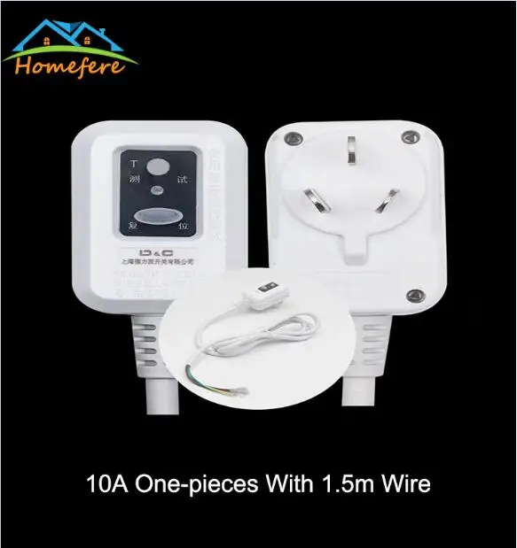 10A One-pieces Земной проточный смеситель 10А 16А безопасности RCD розетка адаптер домашний выключатель вырез мощность расцепляющий Переключатель 220 В штекер - Тип: 10A One-pieces