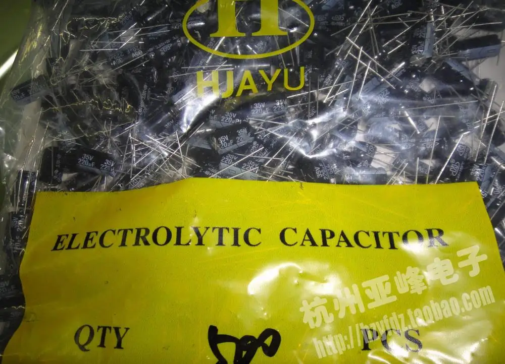 Бесплатная доставка. Huayue электролитические конденсаторы 35V220UF 220UF35V размер пакета