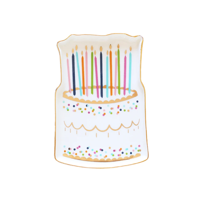 Cake - L Ананас Фламинго торт керамическая тарелка блюдо декоративная фарфоровая тарелка для хранения ювелирных изделий десерт лоток кольцо безделушка блюдо посуда - Цвет: Cake - L