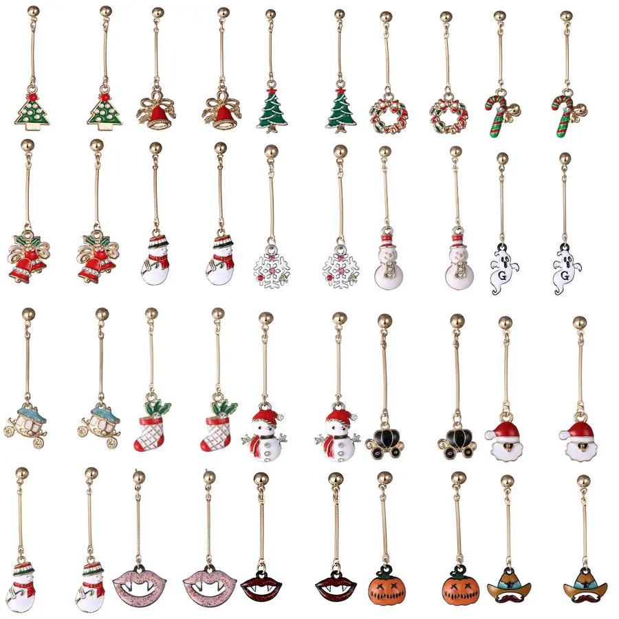 Женские серьги подвески Санта Клаус Снеговик|earrings for|dropping earrings for womendrop |