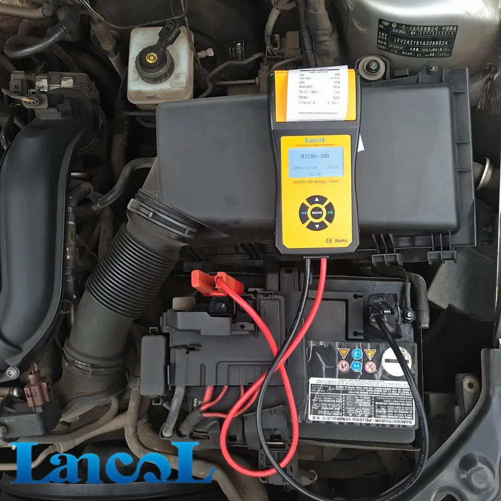 LANCOL MICRO300 цифровой автомобильный тестер нагрузки на батарею с принтером 12 В CCA