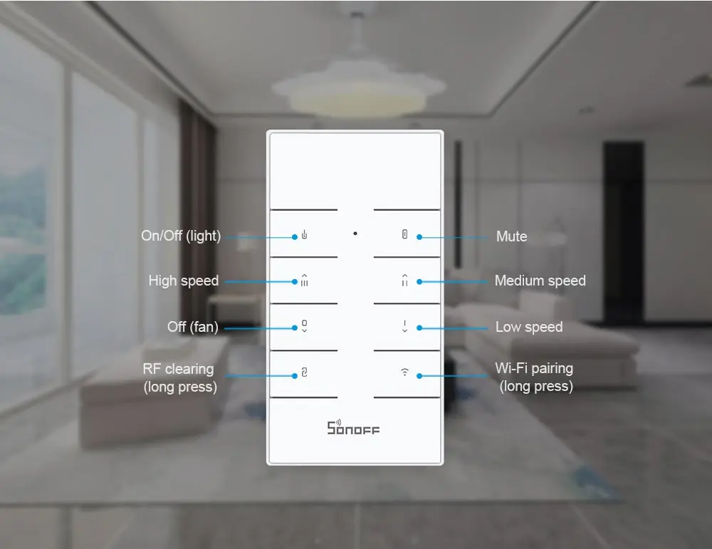 SONOFF iFan03 Wifi умный вентилятор переключатель потолочный вентилятор/контроллер света 433 RF/APP/голосовое дистанционное управление регулировка скорости Умный дом модуль