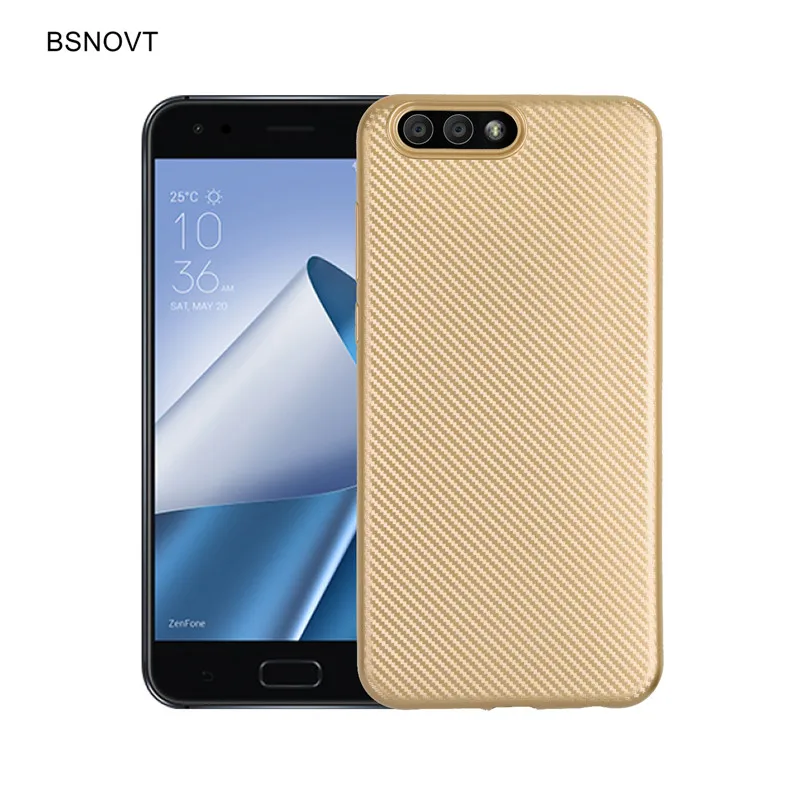 BSNOVT Asus ZenFone 4 ZE554KL Cover Shockproof Soft Carbon fiber Slim TPU Phone Case For Fundas 5.5&quot |