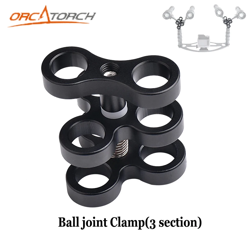 2 шт./лот алюминиевый шаровой соединительные РЫЧАГИ 3 секции Соединительный зажим