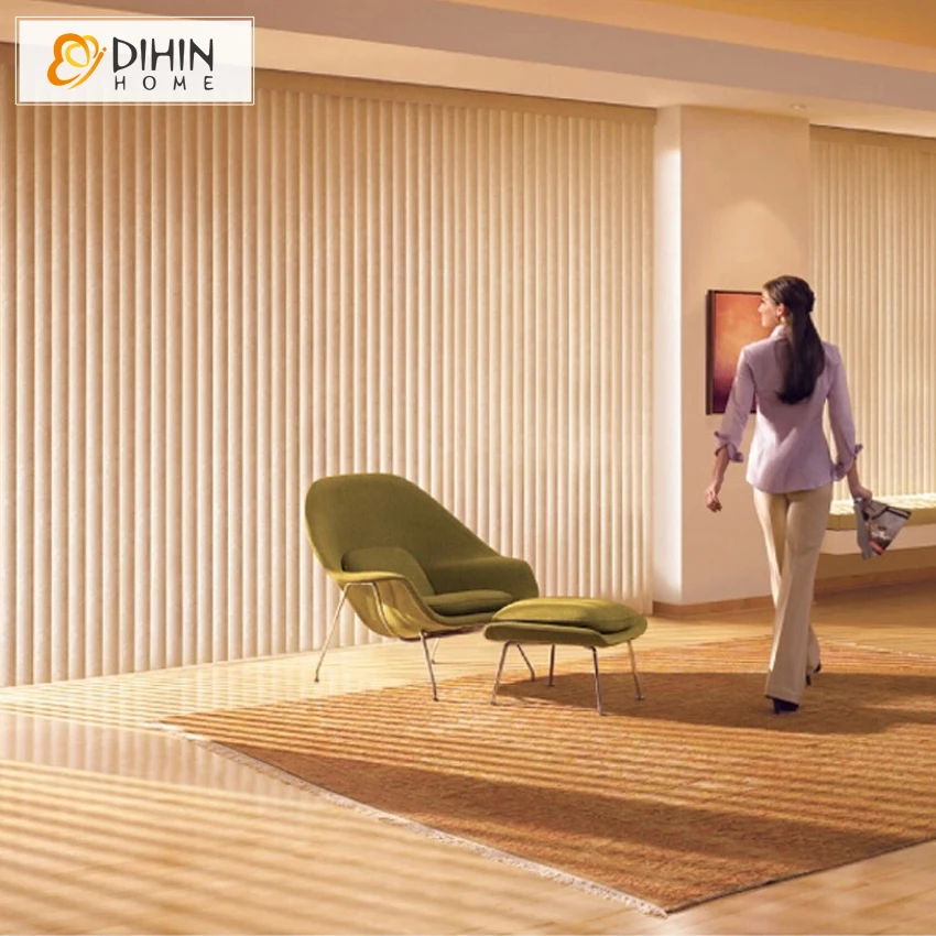 Современные модные вертикальные жалюзи DIHIN HOME из полосатой ткани для окна