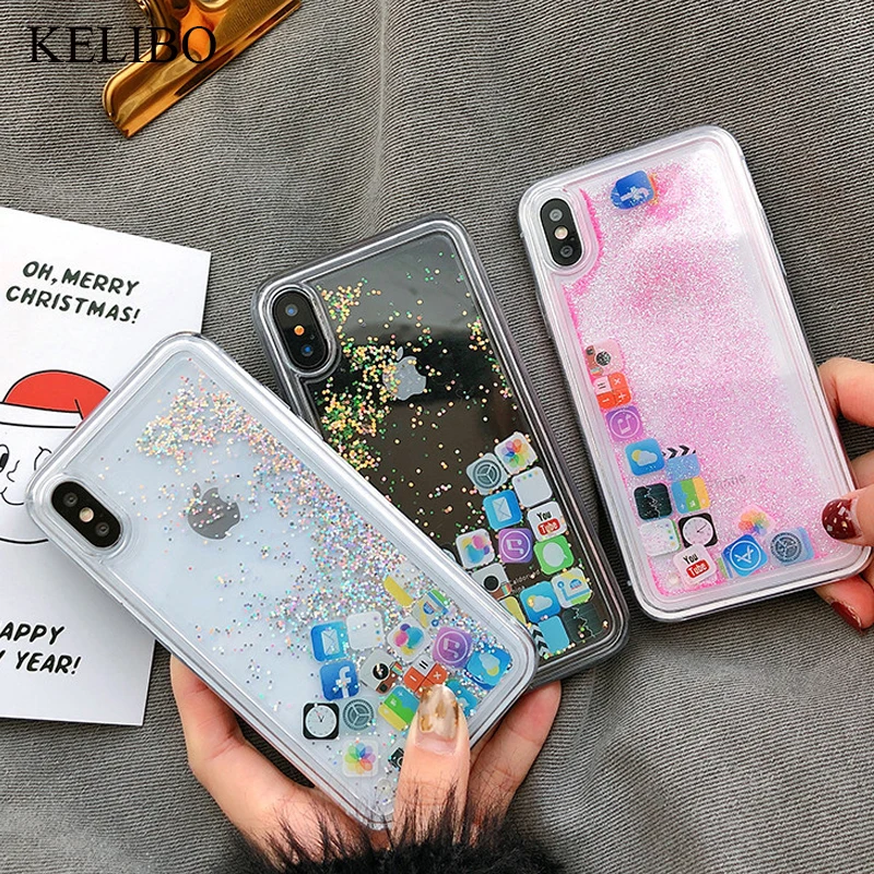 Жидкий жесткий прозрачный чехол из поликарбоната для iPhone 8 6 6S 7 Plus X XS XR 11 Pro MAX с