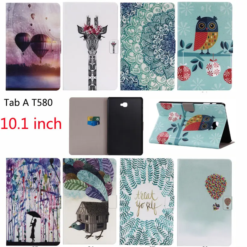 Модный чехол с цветами для Samsung Galaxy Tab A a6 10 1 2016 T580 T585 подставкой планшета ПК + из