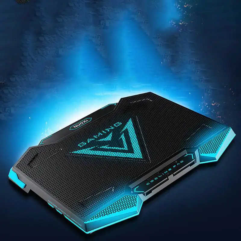 Multi-range Adjustable 5 Fans Gaming Laptop Cooling Pad Stand for15.6 17.3 18 19 Inch Notebook USB Port Back Light | Компьютеры и офис