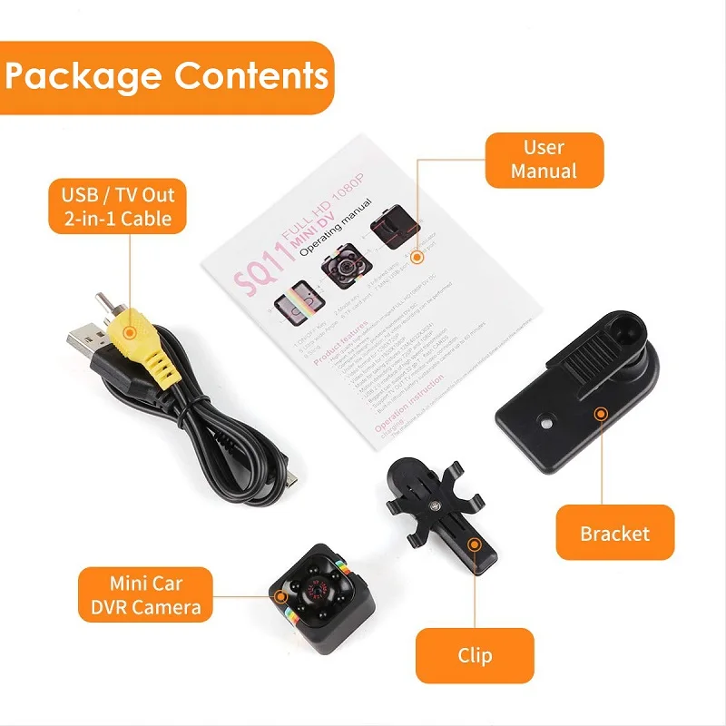 SQ11 480 P/1080 P мини-камера Espia Oculta Micro Video Gizli Kamera Small DV DVR Pocket Camaras HD Body Cam с поддержкой скрытой карты TF
