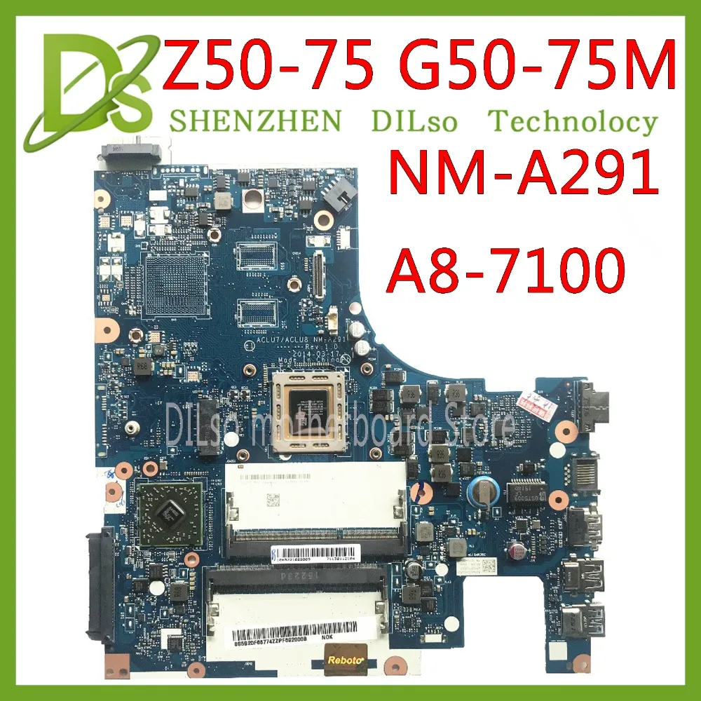 KEFU Z50 75 материнская плата для Lenovo G50 75M ACLU7/ACLU8 NM A291 Rev1.0 с A8 7100 ЦП тест 100%|Материнские